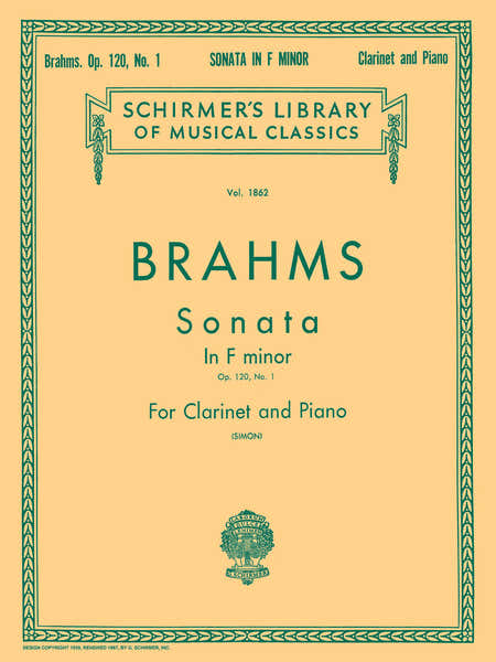 Schirmer Sonata in F Minor Op. 120 No. 1