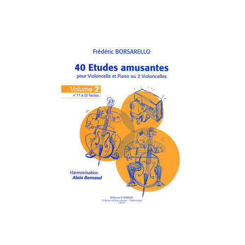Combre Borsarello - 40 Etudes Amusantes - Vol.2 Violoncelle et Piano