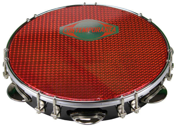 Contemporanea C-PF10-01BR - PANDEIRO 10" BLACK - SKIN RED