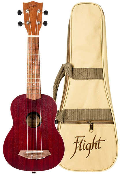 Flight: Gemstone NUS380 Soprano Ukulele - Coral -