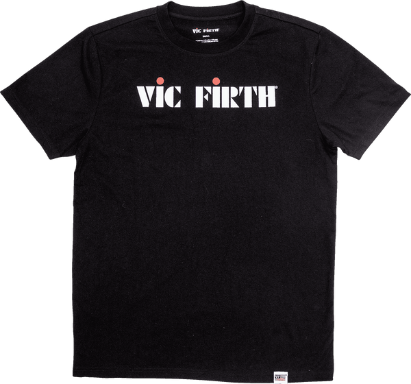 Vic Firth Black Logo Tee L