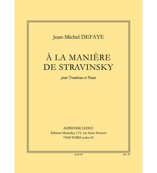 Leduc A La Maniere De Stravinsky
