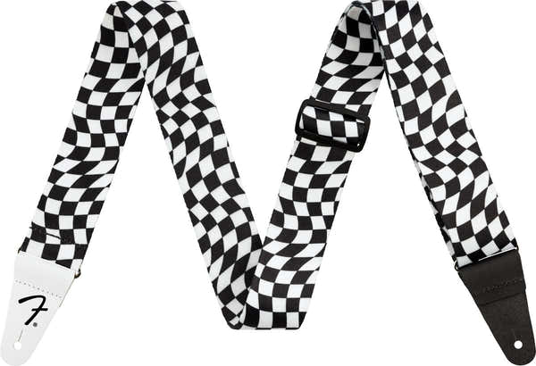 Fender Wavy Checkerboard Polyester Strap Black/White