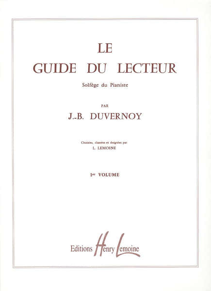 Lemoine Duvernoy JEAN-baptiste - Guide Du Lecteur Vol.1 - Piano