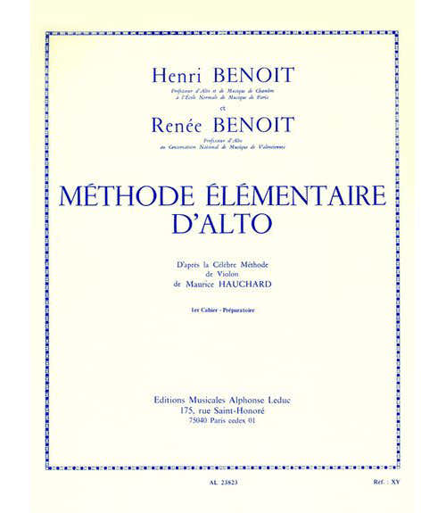 Leduc Benoit Henri & Renee - Methode Elementaire D'alto Vol.1