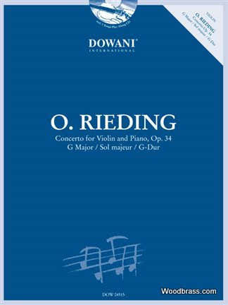 Dowani RIEDING O. - CONCERTO FOR VIOLIN & PIANO OP.34 + CD
