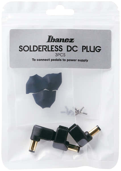 Ibanez Solderless DC Right-Angle Plug, 3-Pack