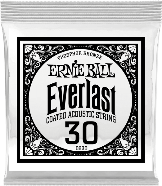 Ernie Ball .030 EVERLAST COATED PHOSPHOR BRONZE ACOUSTIC GUITAR STRINGS