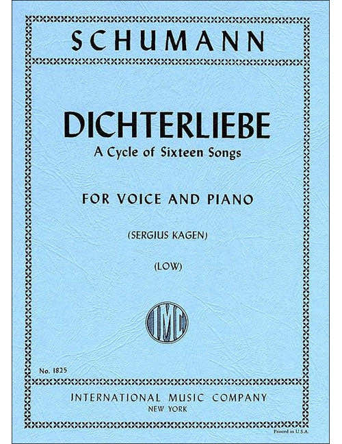 Schumann - Dichterliebe OP48 Cycle Of 16 Songs L Vce PFT - Low Voice et Piano