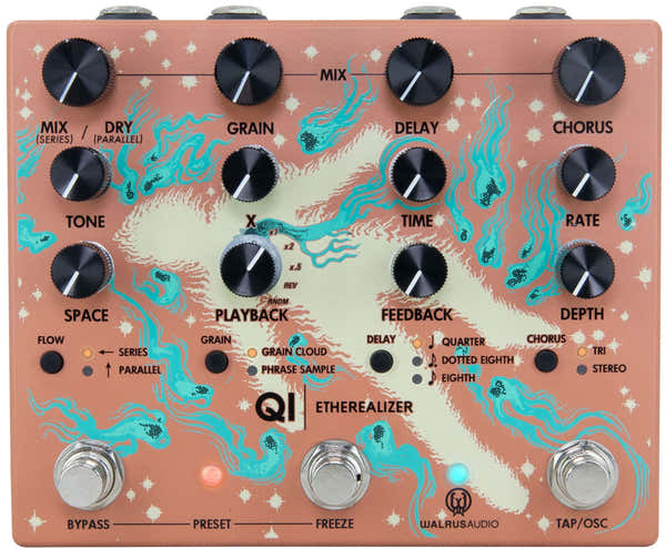 Walrus Audio Qi Etherealizer Terracotta - Reverb Delay Chorus Granular Effect
