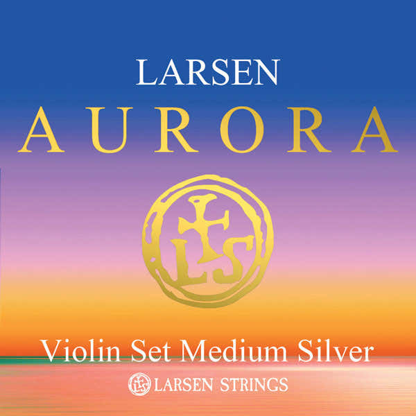Larsen Strings AURORA VIOLIN STRINGS SET 4/4 WITH SILVER D MEDIUM