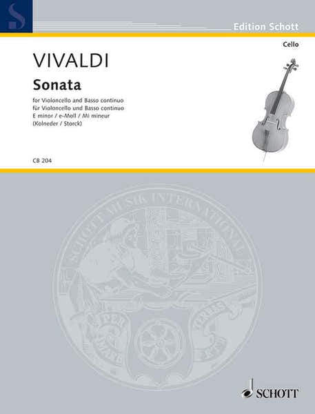 Schott Vivaldi Antonio - Six Sonatas - Cello And Basso Continuo