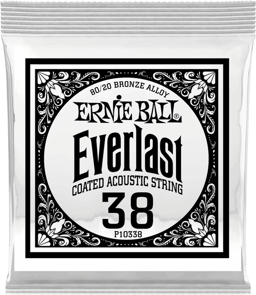 Ernie Ball .038 EVERLAST COATED 80/20 BRONZE ACOUSTIC GUITAR STRINGS