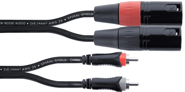 DOUBLE AUDIO CABLE XLR MALE / RCA 1.5 M