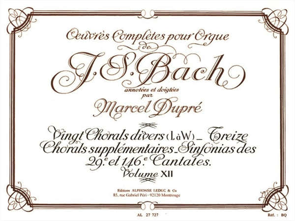 Leduc Oeuvres Complètes Pour Orgue Volume 12