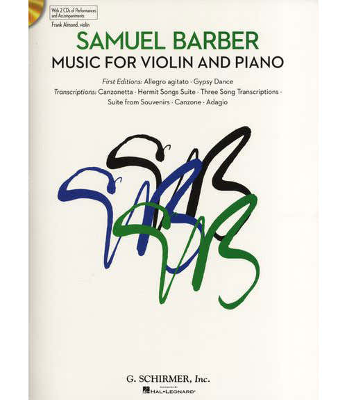 Hal Leonard SAMUEL BARBER MUSIC FOR VIOLIN AND PIANO + MP3 - VIOLIN