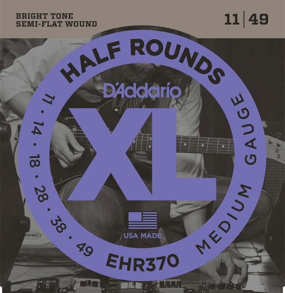 D'ADDARIO EHR370 HALF ROUND ELECTRIC GUITAR STRINGS MEDIUM 11-49