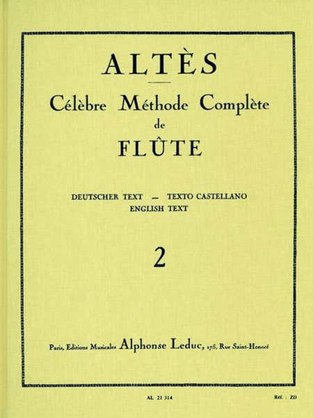 Leduc Altes - Methode De Flute Traversiere Vol. 2