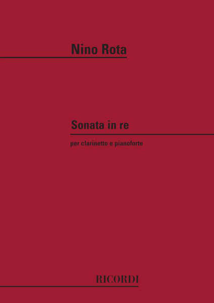 ROTA N. - SONATA IN RE - CLARINETTE ET PIANO