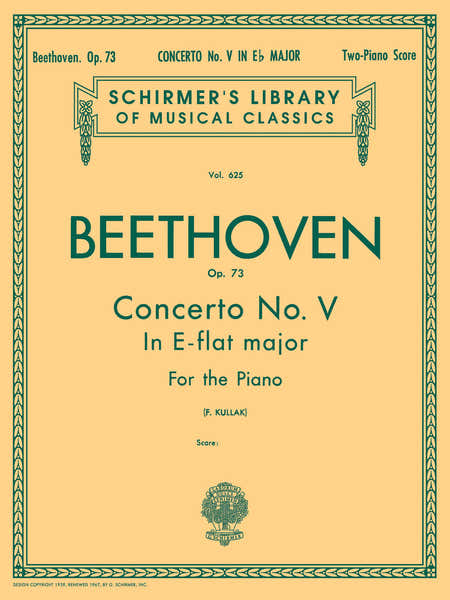 Schirmer Concerto No.5 In E-Flat 'Emperor' Op.73