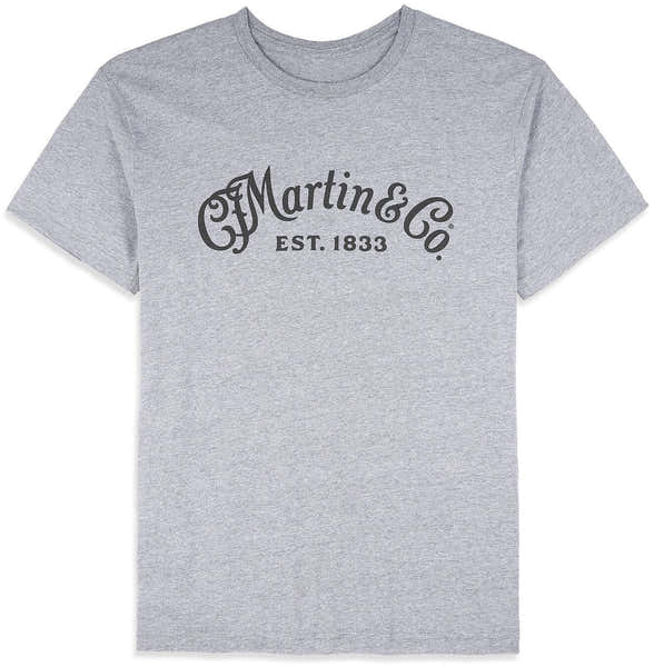 T-shirt Black Script logo Granite Heather XL
