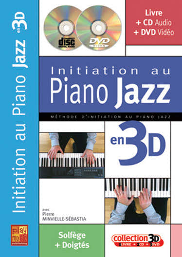 Play Music Publishing MINVIELLE-sebastia - Initiation Au Piano Jazz En 3D CD + DVD