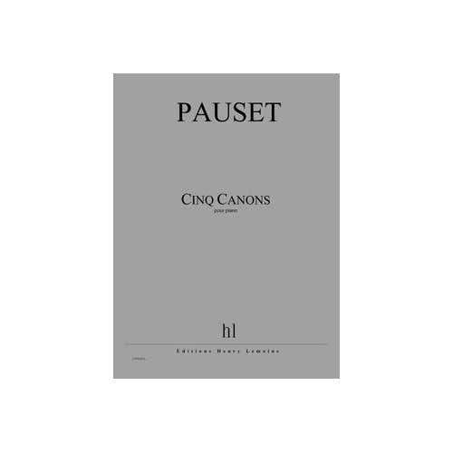 Lemoine Pauset - Canons (5) - Piano