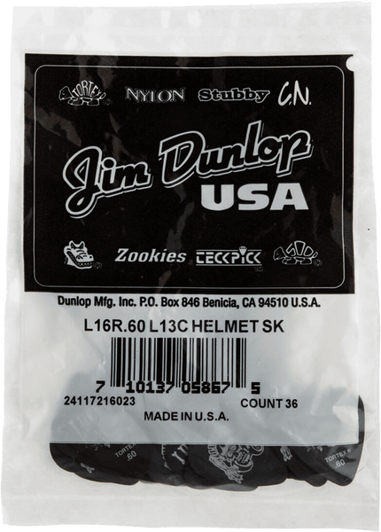 Dunlop 36 x 0,60mm Lucky 13 Series III Black #16 Helmetskull