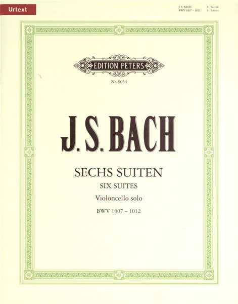 Edition Peters Bach Johann Sebastian - 6 Solo Suites BWV 1007-1012 - Cello