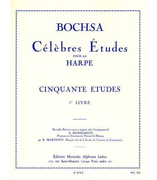 Leduc BOCHSA CH. - 50 ETUDES OP34 VOLUME 1- HARPE