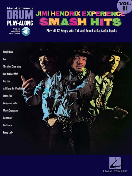 Hal Leonard Hendrix Jimi - Drum Play Along Vol.11 - Smash Hits + Audio En Ligne