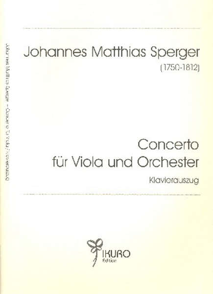 Grahl & Niklas Sperger J.M. - Concerto Fur Viola Und Orchester - Alto & Piano