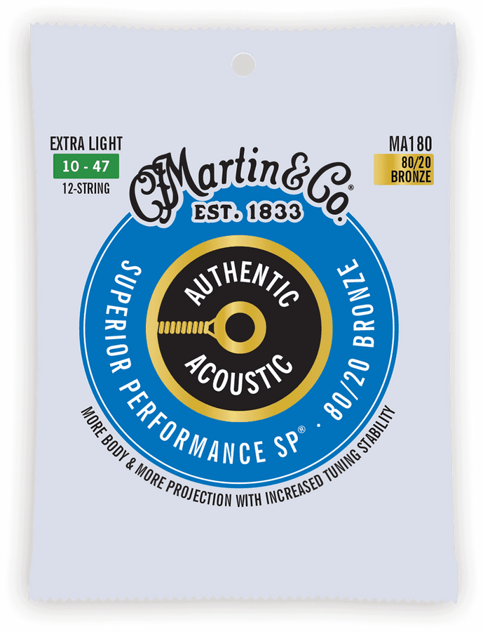 MA180 AUTHENTIC SP EXTRA LIGHT 80/20 BRONZE EX. LIGHT 10-14-23-30-39-47 12 STRINGS