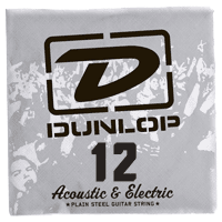 Dunlop ELECTRIC STRINGS NICKEL PLATED STEEL UNIT SOLID STEEL 012