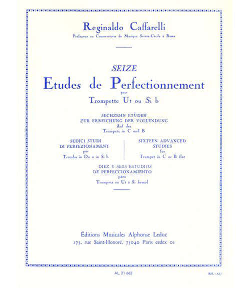 Leduc Caffarelli - 16 Etudes De Perfectionnement Pour Trompette Ut Ou Si B
