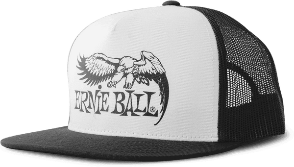 Ernie Ball Black With White Front And Black Eagle Logo Hat