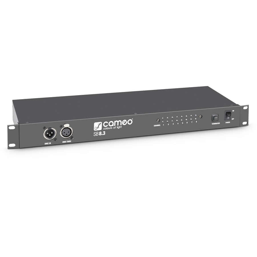 SB8.3 - SPLITTER - 8 CHANNEL DMX BOOSTER (3 POINT XLR)