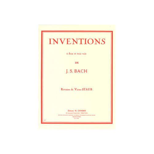 Combre Bach - Inventions À 2 et 3 Voix - Piano