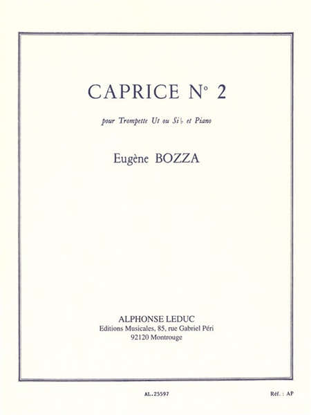 Leduc Caprice No.2 For Trumpet and Piano