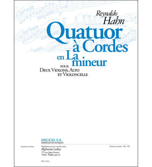 Heugel Quatuor En La Mineur