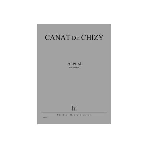 Lemoine Canatchizy - Alphaï (fl/clar/vl/vc/perc) - Quintette