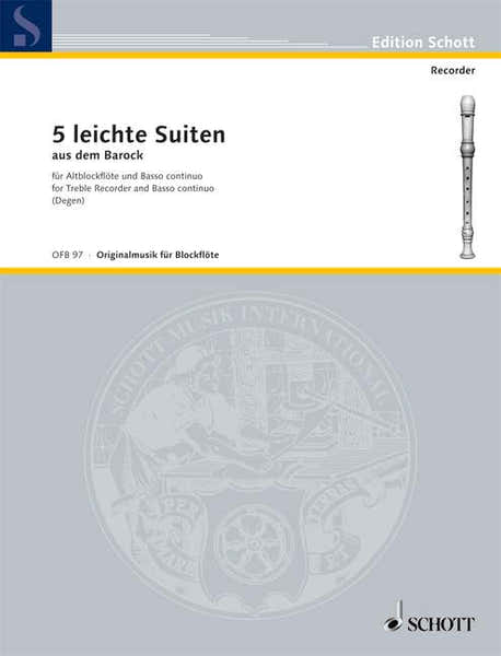 Schott Five Easy Baroque Suites