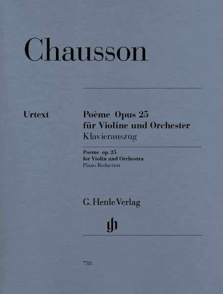 Henle Verlag Chausson E. - Poeme For Violin And Orchestra Op. 25