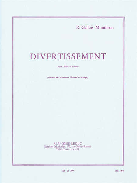 Leduc GALLOIS-montbrun Raymond - Divertissement - Flute & Piano