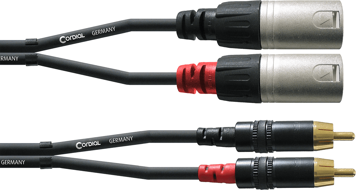 Double Audio Cable XLR Male/RCA 3 M