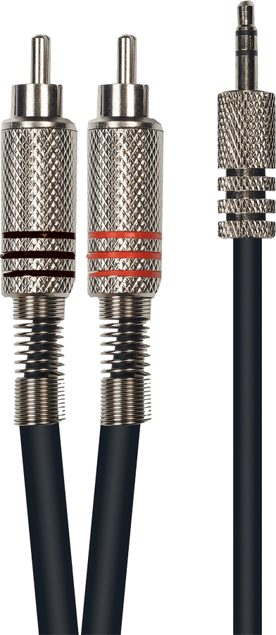 K6M 1/8 STEREO PHONE TO 2 X RCA ADAPTER 1 FT./ 3 M.