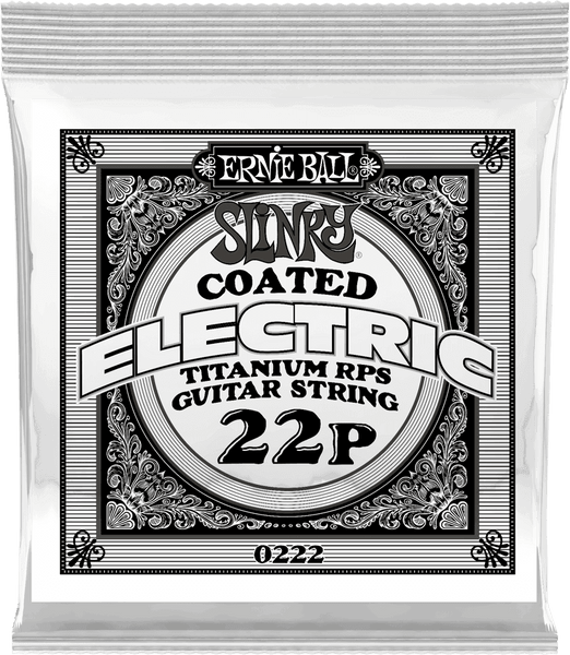 Ernie Ball .022 SLINKY COATED TITANIUM REINFORCED PLAIN ELECTRIC GUITAR STRINGS