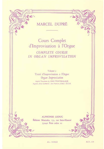 Leduc Cours complète d'improvisation à l'Orgue Vol. 2