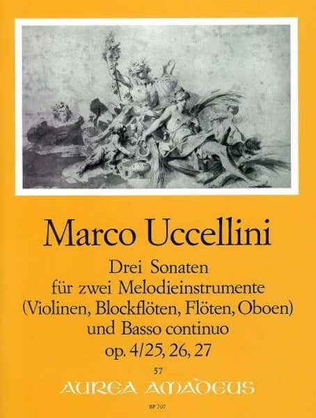 Uccellini Marco - 3 Sonatas Op. 4 N°25-26-27 - Score & Parts