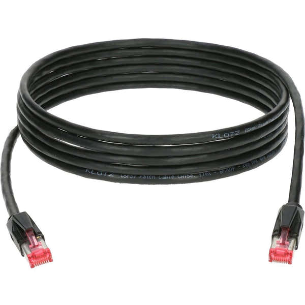 Klotz CP5RR1Y020 PATCH CABLE CAT5E PVC 20M BLACK RJ45 - RJ45